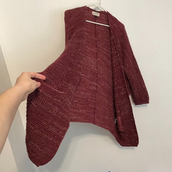 UNIVERSAL THREAD Cocoon Cardigan Berry Raspberry Red / Pink 3/4 Sleeve Sweater M - Picture 8 of 12